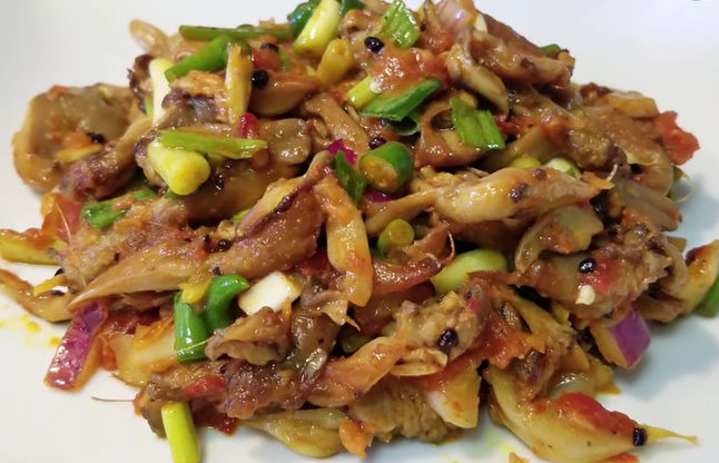 mushroom-choila vegetarian Dashain food recipes